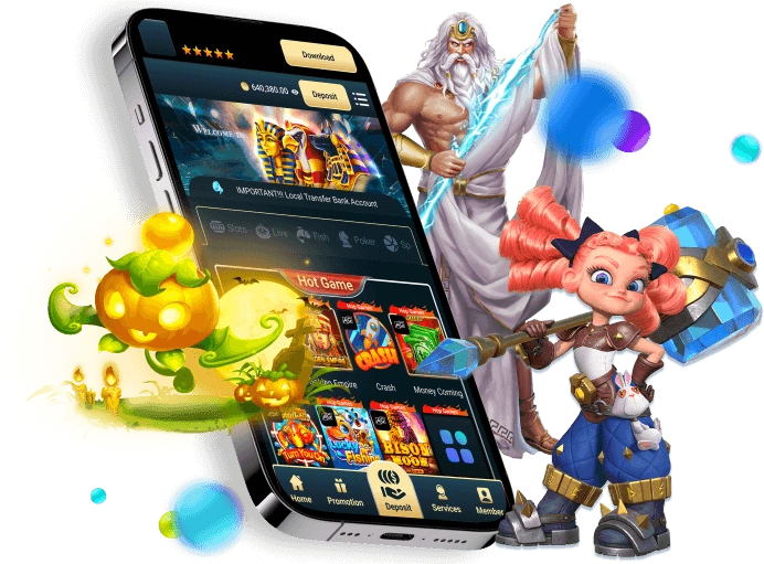 PHVC app download page with quick login and mobile gaming access